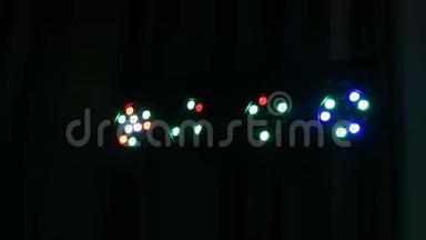 LED旋转灯魔术党灯. 迪斯科舞台灯光RGB五颜六色。