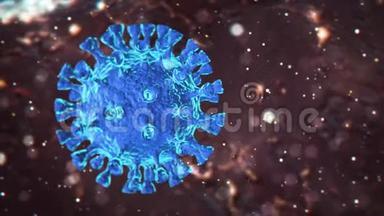 科罗纳病毒或其他19种危险生物3D显示微生物AAAAAAAAA
