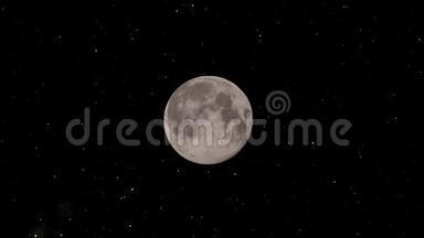 月亮背景现实视频。 月球是一个围绕地球运行的天体. 图像的元素