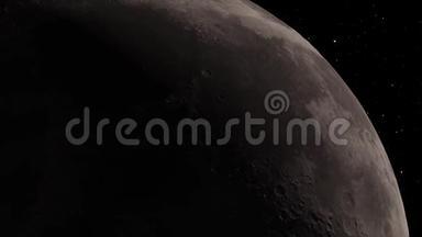 月亮背景现实<strong>视频</strong>。 月球是一个围绕地球运行的天体. 图像的<strong>元素</strong>