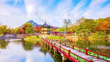 韩国<strong>首尔</strong>庆邦宫的秋假。