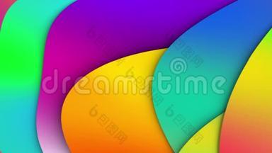 抽象多彩的几何背景.. 液体圆形梯度形状。 时尚亮丽的夏季色彩.. 完全适合