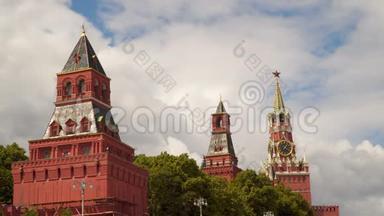莫斯科克里姆林宫城墙的塔楼