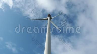 风力涡轮机的细节。 风力<strong>发电</strong>机的<strong>发电</strong>机和底座。 可再生能源。 电动<strong>风车</strong>