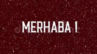`您好`土耳其`MERHABA`的文本