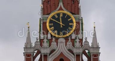 莫斯科克里姆林宫主钟<strong>命名</strong>为库兰蒂在斯帕斯卡亚塔12小时。 红场。 时间推移