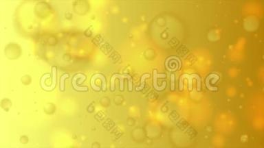 黄色金色的波克光粒子抽象运动背景