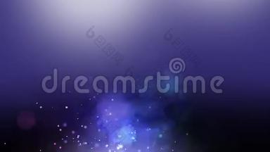 气泡在朦胧的紫色背景上