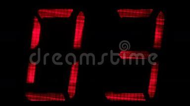 间隔60秒的数字直读计时器，红色数字