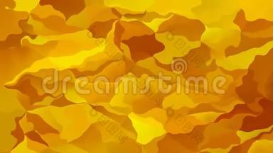 动画彩色背景无缝循环视频-水彩效果-金色青铜黄色赭黄色骆驼色