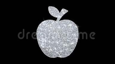 苹果图标闪烁环闪烁粒子。