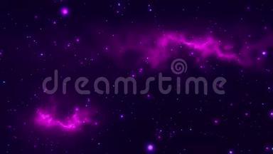 空间环境-紫色星云循环背景之旅
