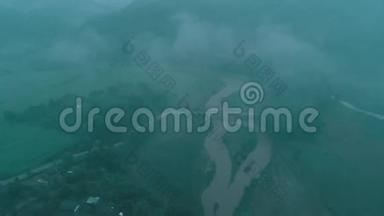 清莱地区青山绿水的鸟瞰图