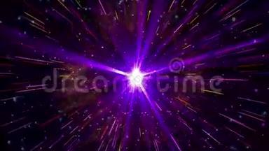 超新星或大爆炸与闪电，雷电，雷电，冲击波爆炸效应粒子模式的黑色隔离背部