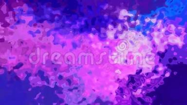 动画彩色彩色背景无缝环视频-水彩花效果-皇家蓝紫色紫红色p