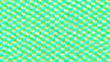 绿色和黄色新鲜停止运动动画方块抽象几何图案运动背景。无缝环。视频