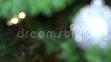 圣诞树上的圣诞树球大计划。 高清高清
