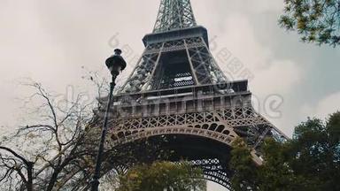 埃菲尔铁塔，巴黎，法国，欧洲.. 夏<strong>季</strong>春<strong>季</strong>白天以蓝色观赏著名的旅<strong>游</strong>景点