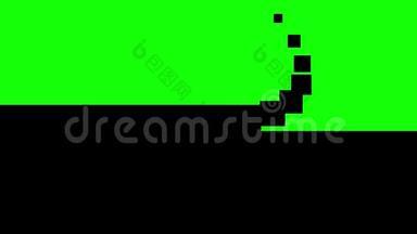 黑色方块过渡动画上绿色.