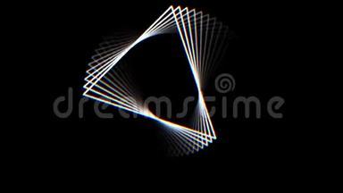 三角形形状框架旋转无缝循环标志动画背景新质量通用运动动态动画