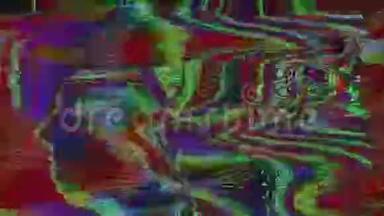 五彩劣质电视模拟<strong>漏光</strong>彩虹背景。超现实效果。