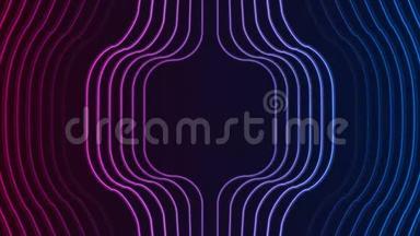 明亮的霓虹灯折射折射线条抽象运动背景