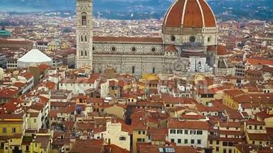 美丽的<strong>佛罗伦萨</strong>景观.. 圣玛丽亚·德尔·菲奥雷和意大利<strong>佛罗伦萨</strong>的红色屋顶