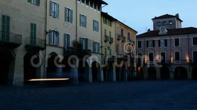 意大利皮埃蒙特的Piazzo Biella-古镇的一条街