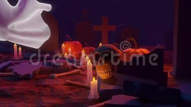 墓园场景的动画以墓中出现的一个部落标志结束