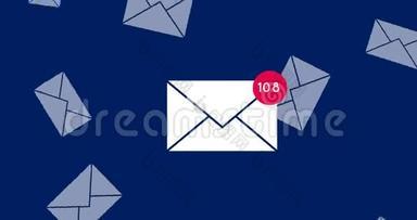 邮件信封和数字4k