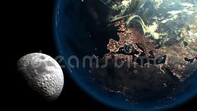 地球和月亮动画