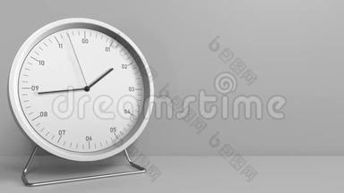 时钟从1点到2点测量一个小时。 3D动动画