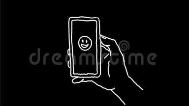 手摇智能手机Emoji绘图2D动画