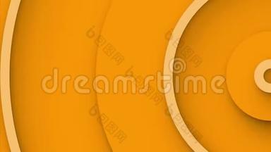 环形背景动画，橙色同心圆从中心移动