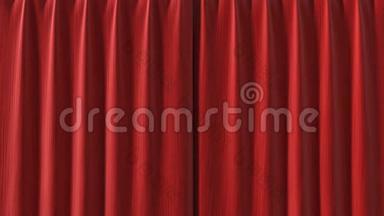 红色窗帘开口高清晰度与阿尔法面具。