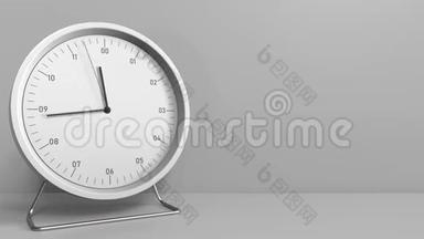时钟从11点到12点测量一个小时。 3D动动画