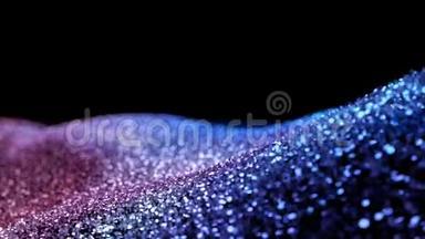 蓝粉色闪亮移动闪光背景抽象无缝VJ环粒子阿尔法哑光