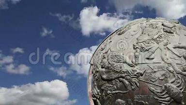 天球-在俄罗斯莫斯科苏航太空飞行纪念碑附近