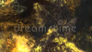 抽象变化景观自然火灾森林美丽移动秋秋概念艺术视频
