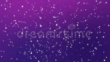 深紫粉色夜空背景与动画星星