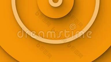 环形背景动画，橙色<strong>同心圆</strong>从中心移动