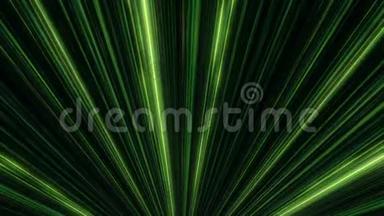 <strong>霓虹灯</strong>隧道中相同颜色的绿色<strong>霓虹灯</strong>运动的抽象动画。 丰富多彩的抽象。
