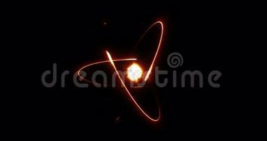 原子的电子围绕着原子核旋转