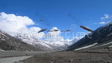 在喜马拉雅山脉有一个UFO舰队的循环。