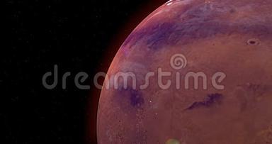 火星4宇宙旋转的K动画。