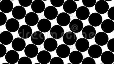 大的黑色圆点-简单的复古图案的创意，3D渲染，黑色圆点在白色背景