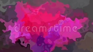动画彩色背景无缝环<strong>视频</strong>-水彩斑点<strong>效果</strong>-热粉色，洋红，紫色，紫色，紫红色，玫瑰色