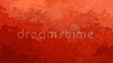 动画彩色背景无缝循环视频-水彩效果-草莓红色和橙色