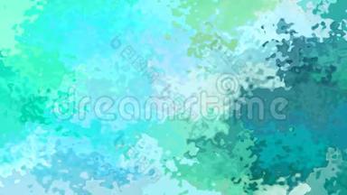 动画彩色背景无缝环视频-水彩效果-荧光蓝绿色，青色，茶色和泻湖色