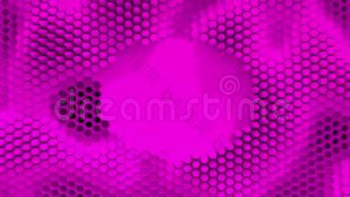 抽象紫色结晶背景。 蜂窝像海洋一样移动。 有文字或标志的地方。